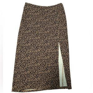 Forever 21 cheetah print midi skirt